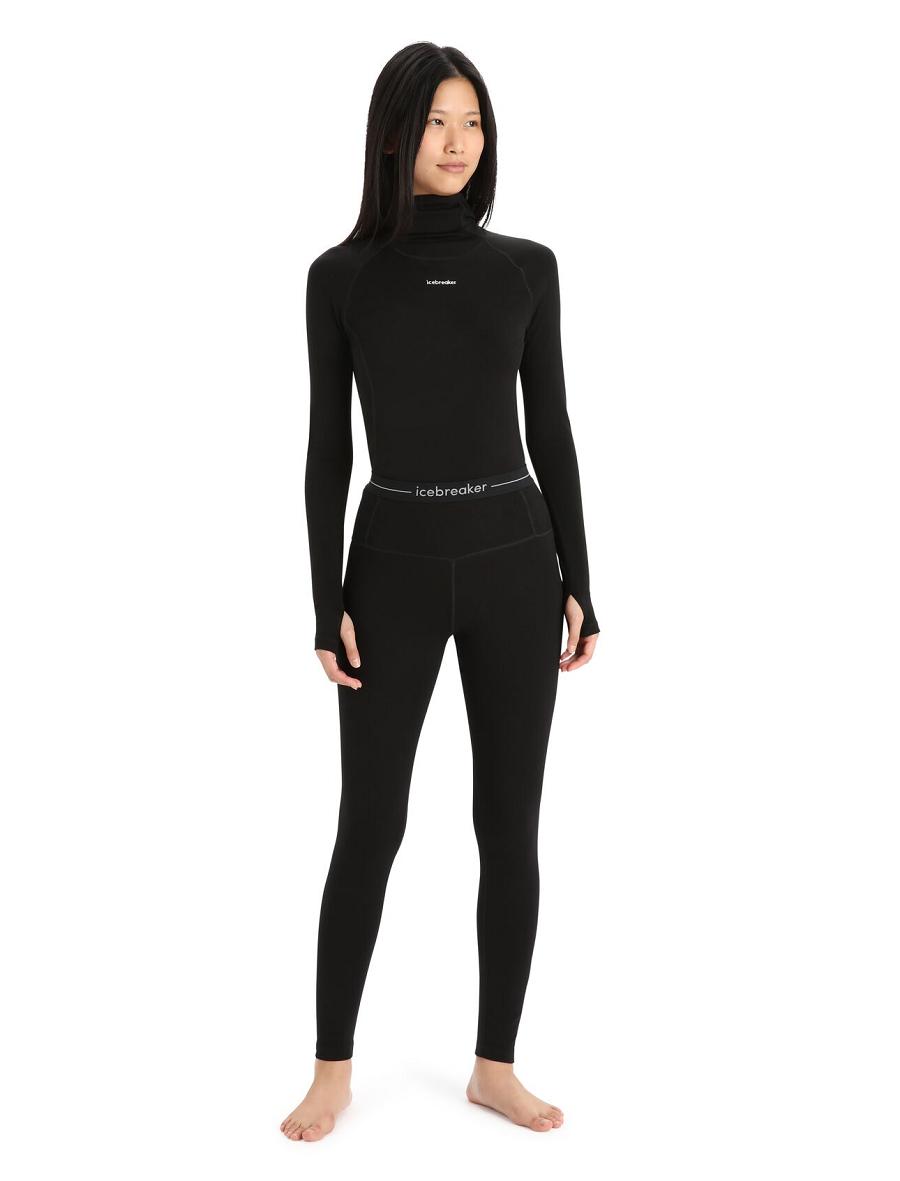 Black Icebreaker Merino 260 Tech High Rise Women's Leggings | AU 1533JPQJ